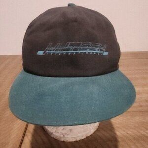 Hytech International Hat Cap Snapback Baseball Black Teal Blue Flat Bill